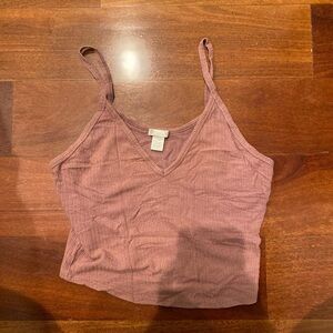 Women's Mauve Ribbed Tank Top